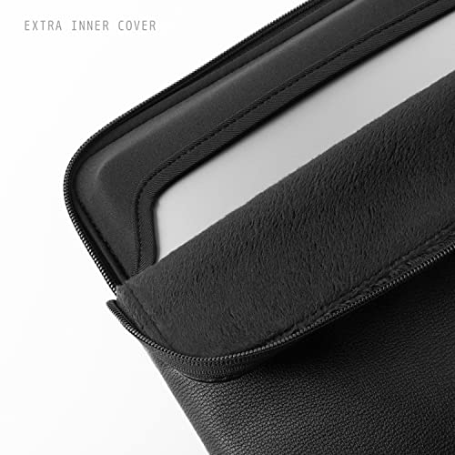 Comfyable Slim Protective Laptop Sleeve 13-13.3 inch Compatible with MacBook Pro 14-in M2 Pro/Max 2023 & M1 2021 A2442, 13 inch MacBook Pro & MacBook Air, PU Leather Bag Case for Mac, Pebbled Black | The Storepaperoomates Retail Market - Fast Affordable Shopping
