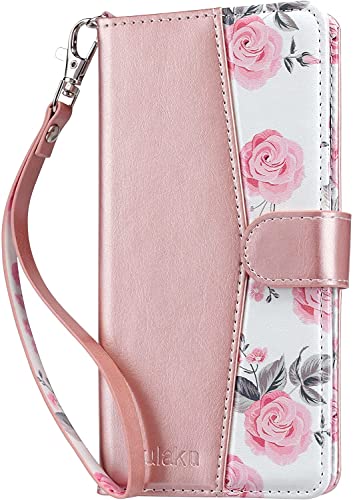 ULAK Wallet Case Compatible with Galaxy S20 FE, Flip Case with Card Holder PU Leather + TPU Bumper Stand Cover Kickstand Full Protective Phone Case for Samsung Galaxy S20 FE 6.5 inch – Rose Gold