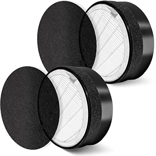 Gulf Filters H13 True HEPA LVH132RF for Levoit Air Purifier Replacement Filter Compatible with LEVOIT LV-H132 Air Purifier, 3-in-1 True HEPA Filtration System with Activated Carbon Filters, 2-Pack