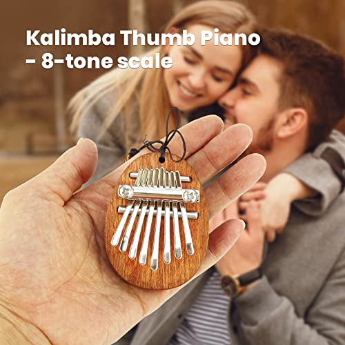 Mini Thumb Piano Personalized Kalimba with Name, Text Thumb Piano 8 Keys Finger Piano Harp Portable Marimba Musical Instrument Christmas Birthday Custom Gifts for Beginners Kids Adults Best friend | The Storepaperoomates Retail Market - Fast Affordable Shopping