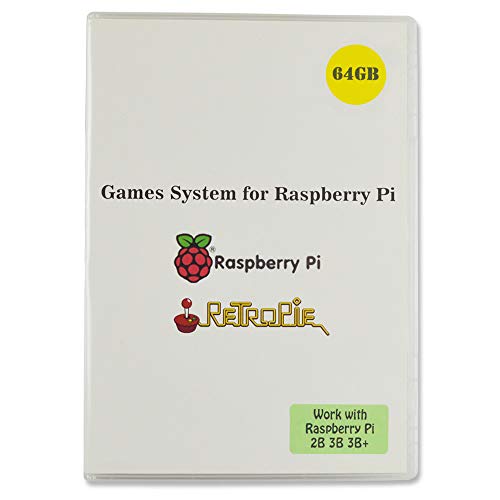 BeiErMei Raspberry Pi Game System Retropie RetroArch EmulationStation Preloaded 64GB Games Plus Data, Only Work with Raspberry Pi 2B, 3B, 3B+, KODI+LXDE, Video Previews
