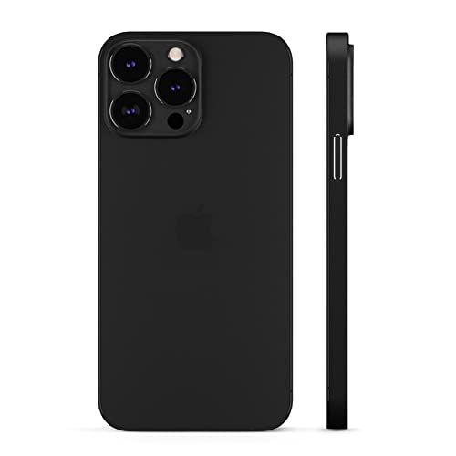 PEEL Ultra Thin iPhone 13 Pro Max Case, Black – Minimalist Design | Branding Free | Protects and Showcases Your Apple iPhone 13 Pro Max