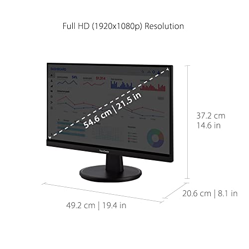 ViewSonic VS2247-MH 22 Inch 1080p Monitor with 75Hz, Adaptive Sync, Thin Bezels, Eye Care, HDMI, VGA Inputs for Home and Office | The Storepaperoomates Retail Market - Fast Affordable Shopping