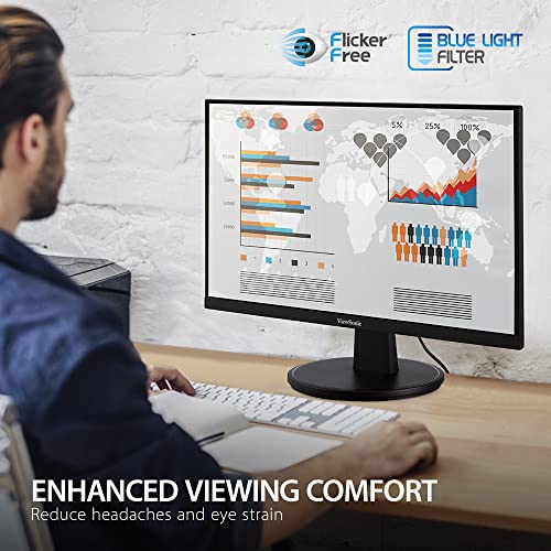 ViewSonic VS2247-MH 22 Inch 1080p Monitor with 75Hz, Adaptive Sync, Thin Bezels, Eye Care, HDMI, VGA Inputs for Home and Office | The Storepaperoomates Retail Market - Fast Affordable Shopping