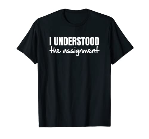 I Understood the Assignment Funny Viral trends student T-Shirt