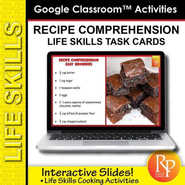 Google Slides: Recipe Comprehension 1 – Life Skills Task Cards