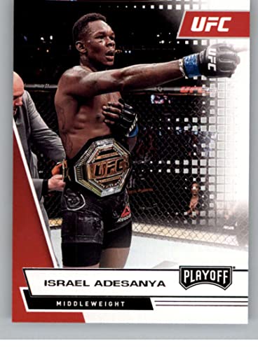2021 Panini Chronicles UFC Playoff #69 Israel Adesanya Middleweight Official MMA Trading Card in Raw (NM or Better) Condition