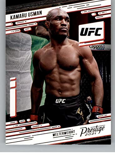 2021 Panini Chronicles UFC Prestige #80 Kamaru Usman Welterweight Official MMA Trading Card in Raw (NM or Better) Condition