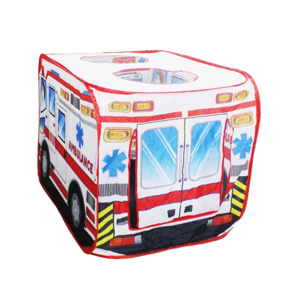 Ambulance Car Pop Up Play Tent for for Boys, Girls and Children,Kids, Toddlers, Play as Doctor Indoor or Outdoor (Color-1)