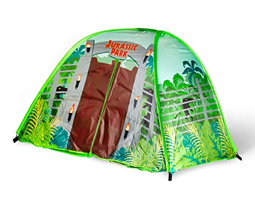 Jurassic Park Gates Indoor Bed Tent Pop-Up Canopy | 72 x 36 x 41 Inches
