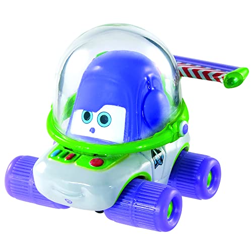 Drive-in Cars Character Vehicle – Inspired by Disney Pixar Movie Cars ~ Buzz Lightyear Racecar ~ White, Purple and Green Car with Tail Fin
