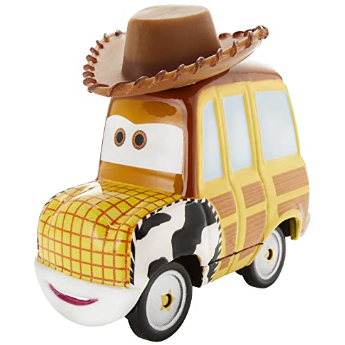Drive-in Cars Character Vehicles – Inspired by Disney Pixar Movie Cars ~ Woody ~ Yellow and Brown SUV with a Cowboy Hat on Top