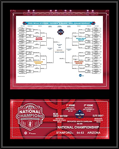 Stanford Cardinal 2021 NCAA Women’s Basketball National Champions 12″ x 15″ Bracket Plaque – College Team Plaques and Collages