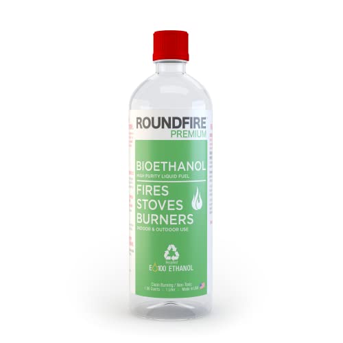 ROUNDFIRE Premium 3 x 1 Liter – Bioethanol Fuel for fireplaces, Stoves and Burners (3 Quart) | The Storepaperoomates Retail Market - Fast Affordable Shopping
