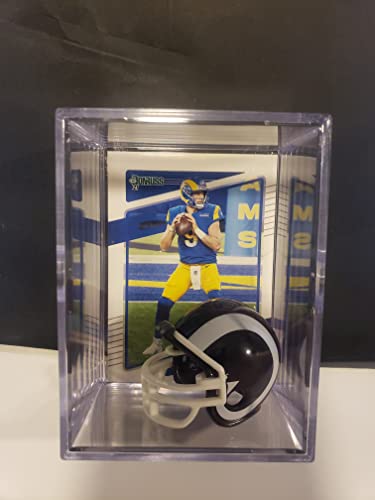 Matthew Stafford Los Angeles Rams Mini Helmet Football Card Display Case Collectible Auto Shadowbox Autograph