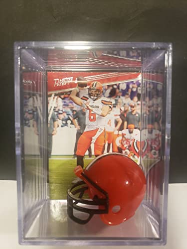 Baker Mayfield Cleveland Browns Mini Helmet Football Card Display Case Collectible Auto Shadowbox Autograph