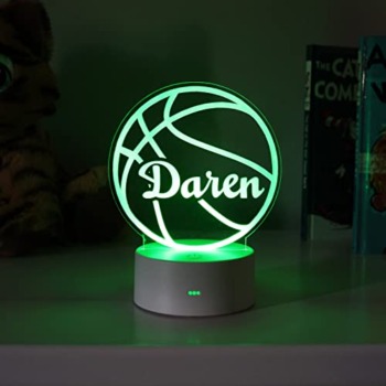 ETCHEY Personalized Basketball Night Light, Basketball Night Light, Bpy’s Room, Kid’s Bedroom Decor Children’s Light, Kids Bedroom | The Storepaperoomates Retail Market - Fast Affordable Shopping