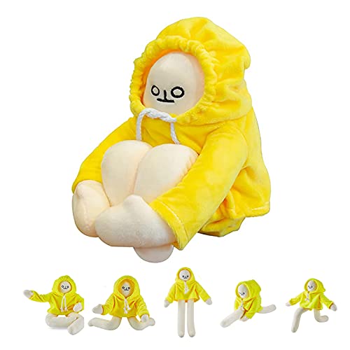 Plush Toy Stuffed Banana Man Doll with Magnet Plush Pillow Toy Stress Release Hugs Toys for Kids and Adults Funny Weird Birthday Present for Boys Girls(16 inch)
