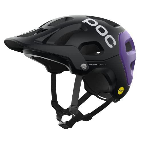 POC Tectal Race MIPS Cycling Helmet Uranium Black/Sapphire Purple Metallic/Matt MED