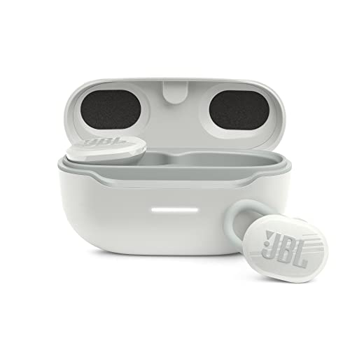 JBL Endurance Race Waterproof True Wireless Active Sport Earbuds, with Microphone, 30H Battery Life, Comfortable, dustproof, Android and Apple iOS Compatible (White)
