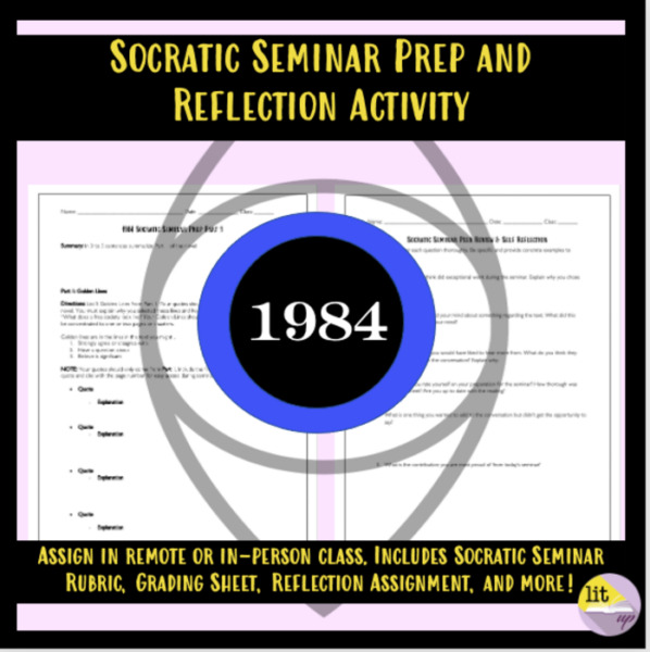 1984 Socratic Seminar Prep and Reflection Activity (Remote or In Person)