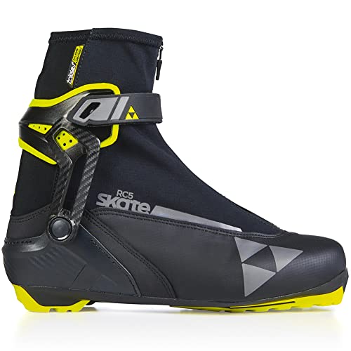 Fischer RC5 Skate Turnamic XC Ski Boots Mens Sz 41 Black/Yellow