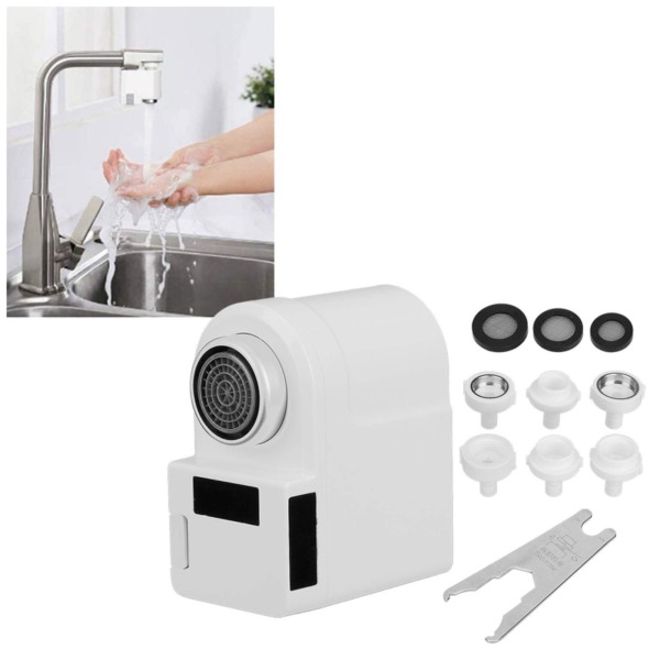 Okuyonic Water Saving Device, Filter Bubbler Meet Your Different Needs Asy for Installation Infrared Sensor Double Sensor Faucet Nozzle for Kitchen for Home