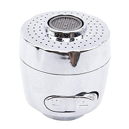VVW&LIU Splash Faucet Aerator Bubbler Water-Saving Tap Filter Two Modes Faucet Extender,Silver