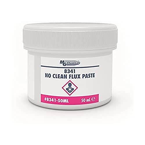 MG Chemicals – 8341-10ML 8341 No Clean Flux Paste, 10 milliliters Pneumatic Dispenser (Complete with Plunger & Dispensing Tip), 50mL (8341-50ML)