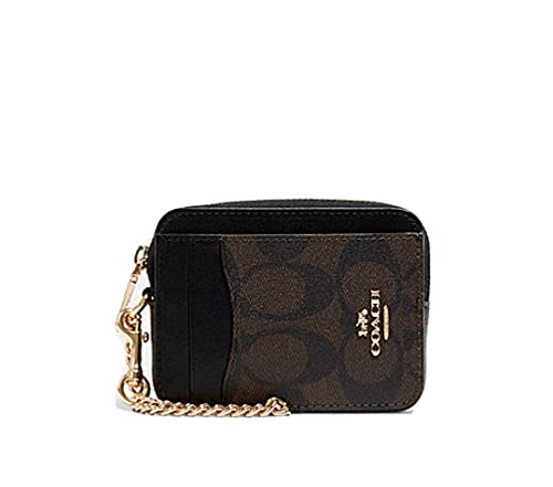 Coach Style No. C0058 Zip Card Case In Signature Canvas