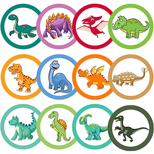 120 Pieces Toilet Targets for Potty Training Boys Potty Targets for Boys Potty Training Aids Flushable Boys Pee Targets Potty Training Chart for Toddlers Boys Training Use Potty (Dinosaurs Styles)