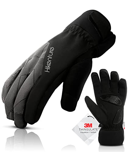 Hikenture Winter Cycling Gloves, 3M Thinsulate Waterproof Bike Gloves for Men&Women, Thermal Touchscreen Warm Biking Gloves