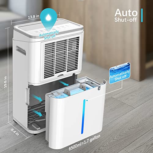 HUMILABS 50 Pint for 4500 Sq.Ft, Dehumidifiers for Home and Basements, Water Tank Capacity with Drain Hose, Ultra Quiet with Two-Mode, Intelligent Humidity Control, Childlock, Laundry Dry, Auto Shut Off for Basement, Bathroom, 24H Timer | The Storepaperoomates Retail Market - Fast Affordable Shopping