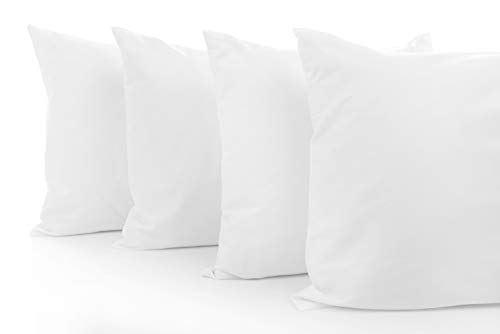 Comfort Bedding Collection King Pillow Cases Set of 4 White 100% Organic Cotton 800TC Premium White Cotton Pillowcases, King Pillowcase Pillow Covers, 20 x 40 inch