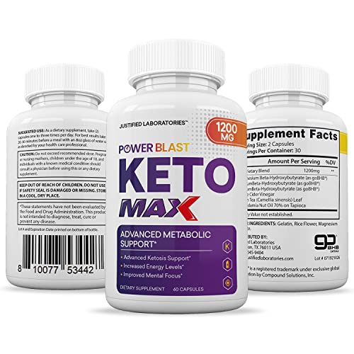 (3 Pack) Power Blast Keto Max 1200MG Pills Includes Apple Cider Vinegar goBHB Exogenous Ketones Advanced Ketogenic Supplement Ketosis Support for Men Women 180 Capsules | The Storepaperoomates Retail Market - Fast Affordable Shopping