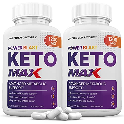 (2 Pack) Power Blast Keto Max 1200MG Pills Includes Apple Cider Vinegar goBHB Exogenous Ketones Advanced Ketogenic Supplement Ketosis Support for Men Women 120 Capsules