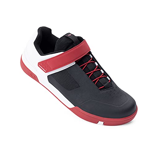 Crank Brothers Stamp Speedlace Cycling Shoe Red/Black/White – Red Outsole, 10.0