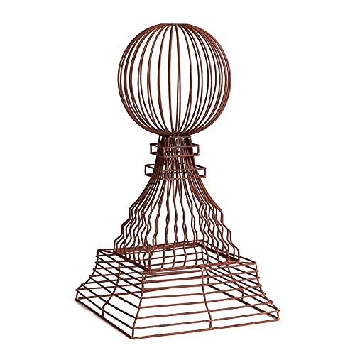 Napa Garden Collection-Weathered Metal Wire Orb Garden Structure