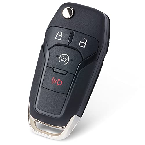 Keymall Flip Key Fob Keyless Entry Remote Control for Ford F150/F250/F350/F450/F550 2017-2020 for Ford Ranger 2019 2020(FCC ID:N5F-A08TDA P/N:164-R8134) 4 Buttons (Aftermarket)