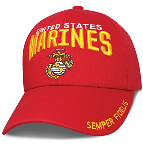 Capsmith Marine Corps Bold Tactics Unisex Cap Red, One size