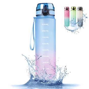 LAMONKE 32oz Water Bottle, BPA Free Water Bottle with Capacity Marker, Leakproof Sport Water Bottle for Fitness, Gym, School, Camping, Office and Outdoor Activities | The Storepaperoomates Retail Market - Fast Affordable Shopping