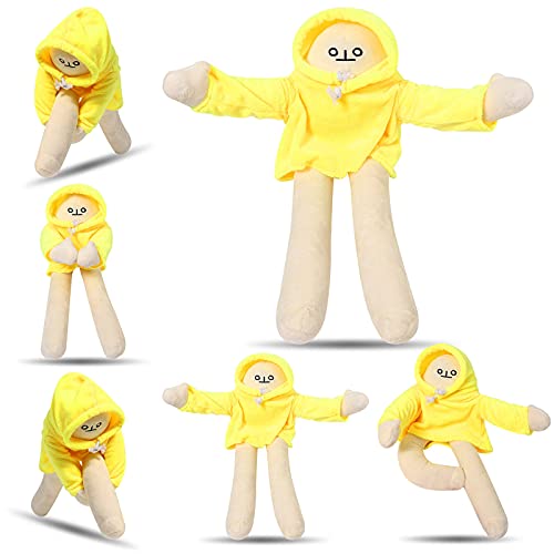 APORAKE Banana Man Doll,Stuffed Banana Plush Toy Soft Plushies Pillow Cartoon Plush Toys Gifts for Girls Boys Babies Toddlers Girlfriends (Yellow, 15.7 Inch)