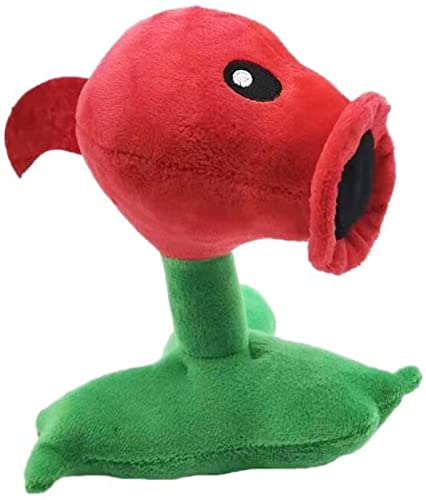 CNRPLAT Plant Vs. Zombie Plush 8″ Peashooter Fire Red Doll Stuffed Animals Plushies for Birthday, Hallowen Zombies Valentinas, Christmas, Super Gift Toy for Kids