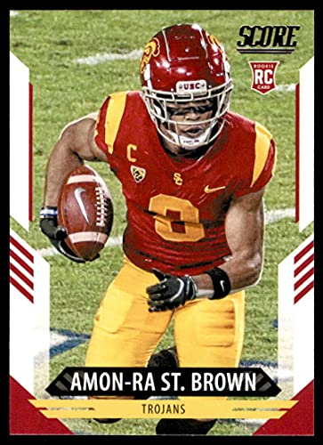2021 Score #330 Amon-Ra St. Brown USC Trojans (RC – Rookie Card) NM-MT NFL Football