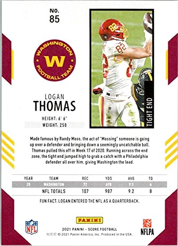 2021 Score #85 Logan Thomas Washington Football Team NM-MT NFL Football | The Storepaperoomates Retail Market - Fast Affordable Shopping