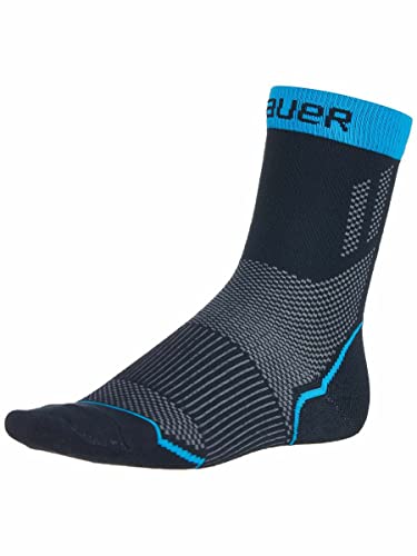 Bauer Hockey Performance Skate Sock (’21), Low (X-Large), Black, 1059309