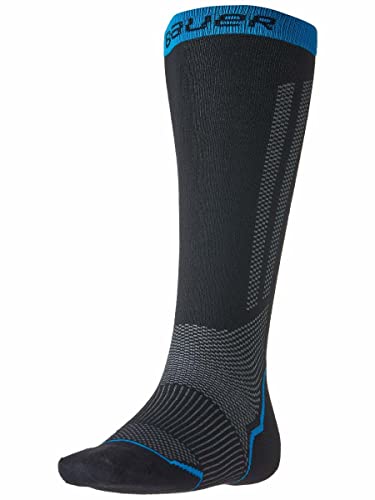 Bauer Hockey Performance Skate Sock (’21), Tall (X-Large) Black 1059308