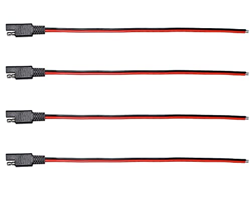 BAGE (4 Pack) 18AWG SAE Connector DC Power Extension Cable Quick Disconnect Plug Cable, for Motorcycles, Cars, Tractors, Solar Panel