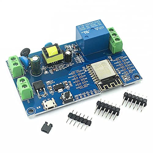 Rakstore AC 220V DC 12V ESP8266 WiFi Single Relay Module ESP8266 ESP-12F AC/DC UART Development Board for Remote Control Smart Home
