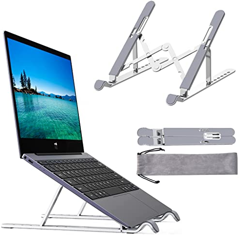 Laptop Stand for Desk Tablets Stand E-Book Stand 7-Angle Adjustable Aluminum Foldable Laptop Stand Portable and Easy to Carry Compatible with Almost All laptops